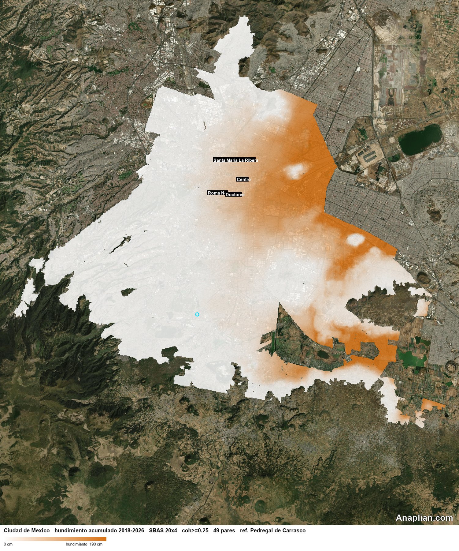 Surface movement in Mexico City